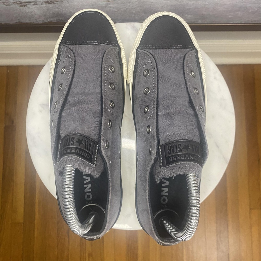 Converse All Star Slip OX Shoes Womens Size 6 Gray Slip On Low Top Sneakers - Picture 7 of 11